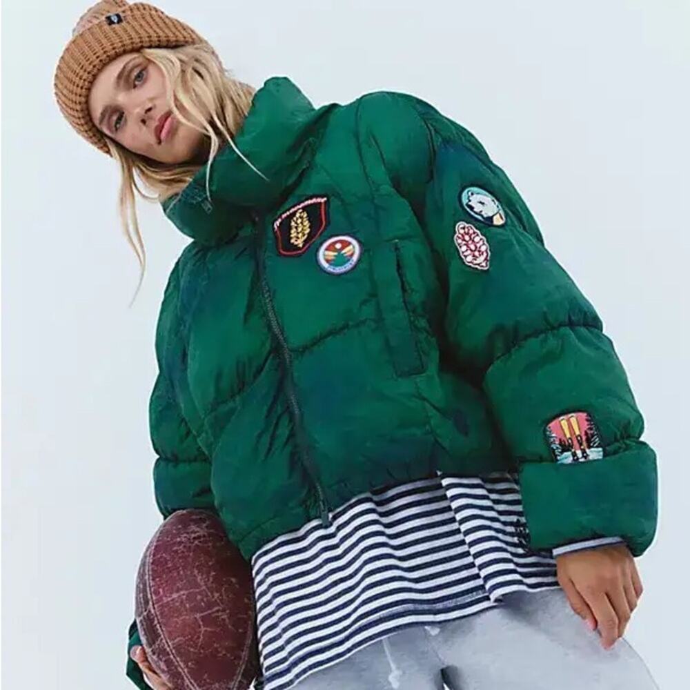 Free People In A Bubble Patch Puffer Jacket